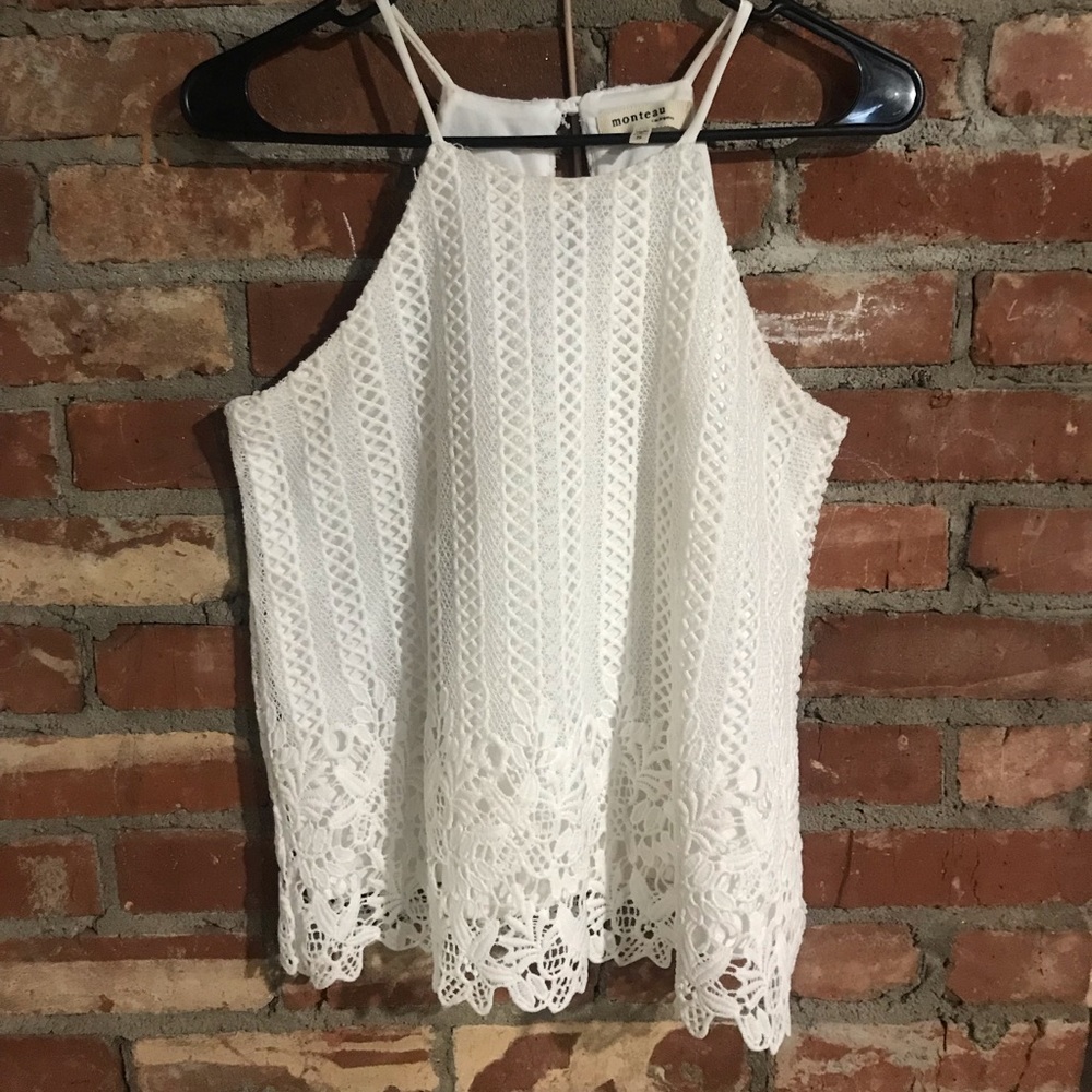 White lace crop